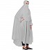 Free size jilbab with nose piece- Silver Grey